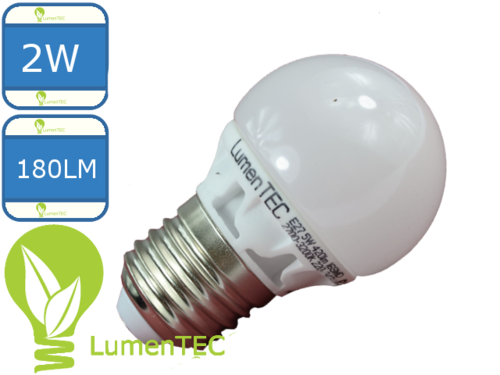 E27 LED LAMPE 2W, 10 NEU (2835) SMD LED 230V CCD 160LM, Warmweiss