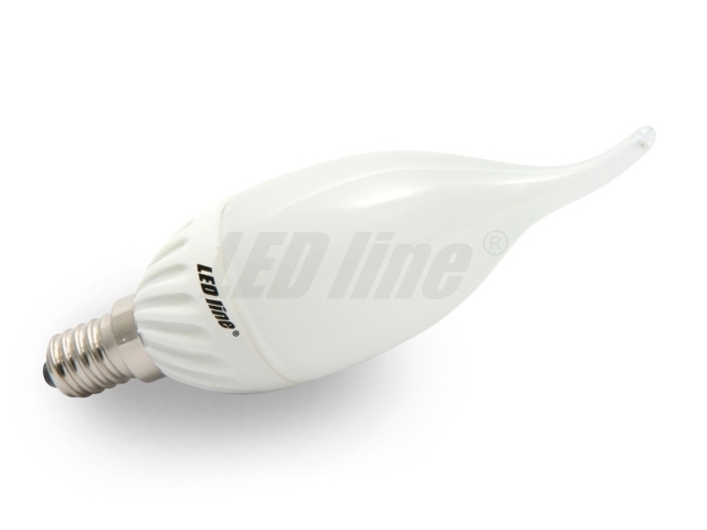 E14 LED LAMPE 5W FLAME, 230V CCD 510LM, Warmweiss