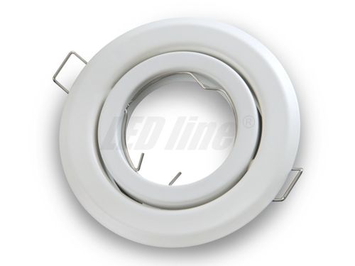 LED Einbaustrahler, LED Einbauspot Spot Rund Metall Weiss für 50mm LED Lampen + GU10 Fassung Beta