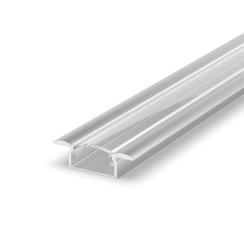 SET: LED Profil, 100cm Profil LED für LED Streifen aluminium led profil + Abdeckung LT6 (Transparent