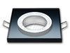 LED Einbaustrahler, LED Deckenspot, Quadratisch Glas Deckenstrahler + GU10 Fassung (SCHWARZ)