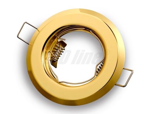 Einbaustrahler, LED und Halogen Einbauspot Spot Rund Metall Gelb ideal für LED Lampen + GU10 Fassung