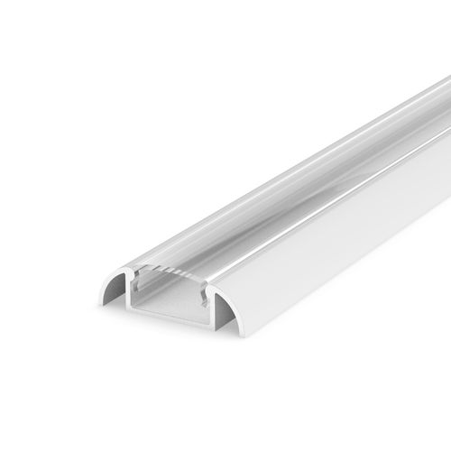 Aluminium LED Profil, 100cm Profil LED Weiß für LED Streifen 8/10mm, Weiss LT2