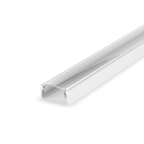 100cm Aluminium Profil LED für LED Streifen 8/10mm Weiss LT4 + Abdeckung
