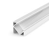 Aluminium Eckig LED Profil, 100cm 45° für 8-12mm LED Streifen, Weiss Profil LT3 ohne