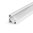 Aluminium Eckig LED Profil, 100cm 45° für 8-12mm LED Streifen, Weiss LT3 + Abdeckung