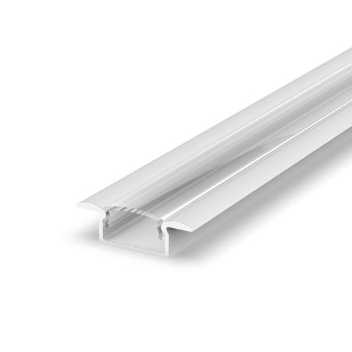 100cm Aluminium Profil LED für LED Streifen 8-10mm Weiss LT6 + Abdeckung
