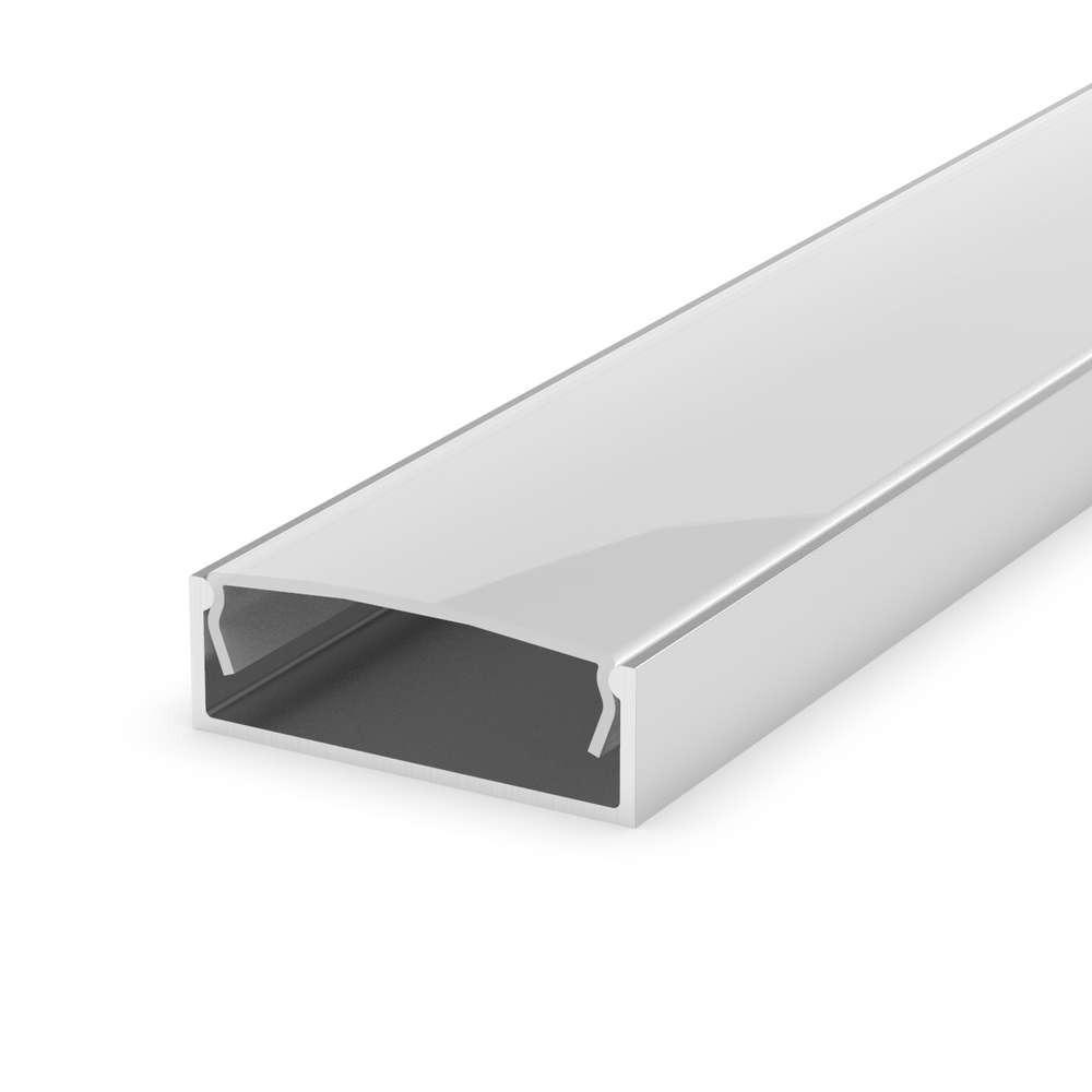 LumenTEC Aluminium LED Profil LT6 U-Form 1000 x 27 x 7 mm inkl Abdeckung Set 