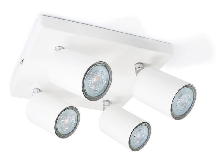 Osram LED Deckenleuchte Silber 4 Flammig Spot Spotbalken Strahler GU10 Warmweß 