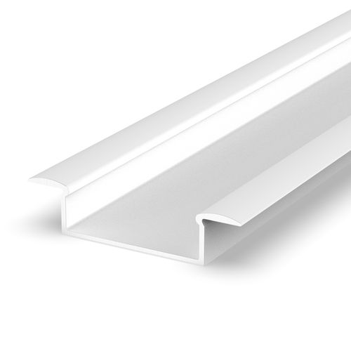 SET: Große Aluminium LED Profil, 100cm für 20mm LED Streifen LT14 Weiss