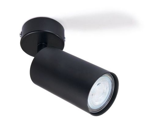 LED Deckenstrahler, Deckenlampe, Wandstrahler 1-flammig, Schwarz für LED GU10, KIVI