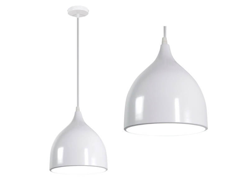 LED Pendelleuchte, Hängeleuchte, 1-flammig, Deckenleuchte Ø 17cm, Lampenhalterung Silber (SL6550)
