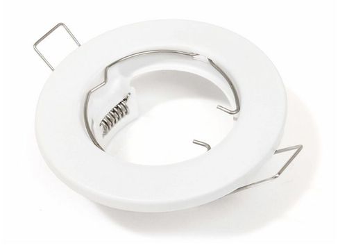 LED Einbauspot Einbaustrahler Rund Metall Weiss ideal für 50mm GU10 LED Lampen + GU10 Fassung Tasi