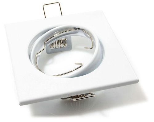 Schwenkbar LED Einbauspot Eckig Metall ideal für 50mm GU10 LED Lampen + GU10 Fassung Sati